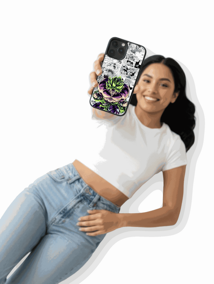 Case Broly Manga Style Dragon Ball Z phone case with manga-inspired design