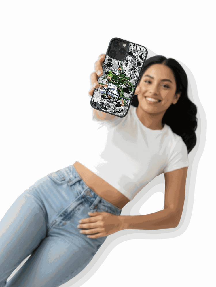 Funda Caso Zoro Wano con diseño manga y protección antigolpes premium