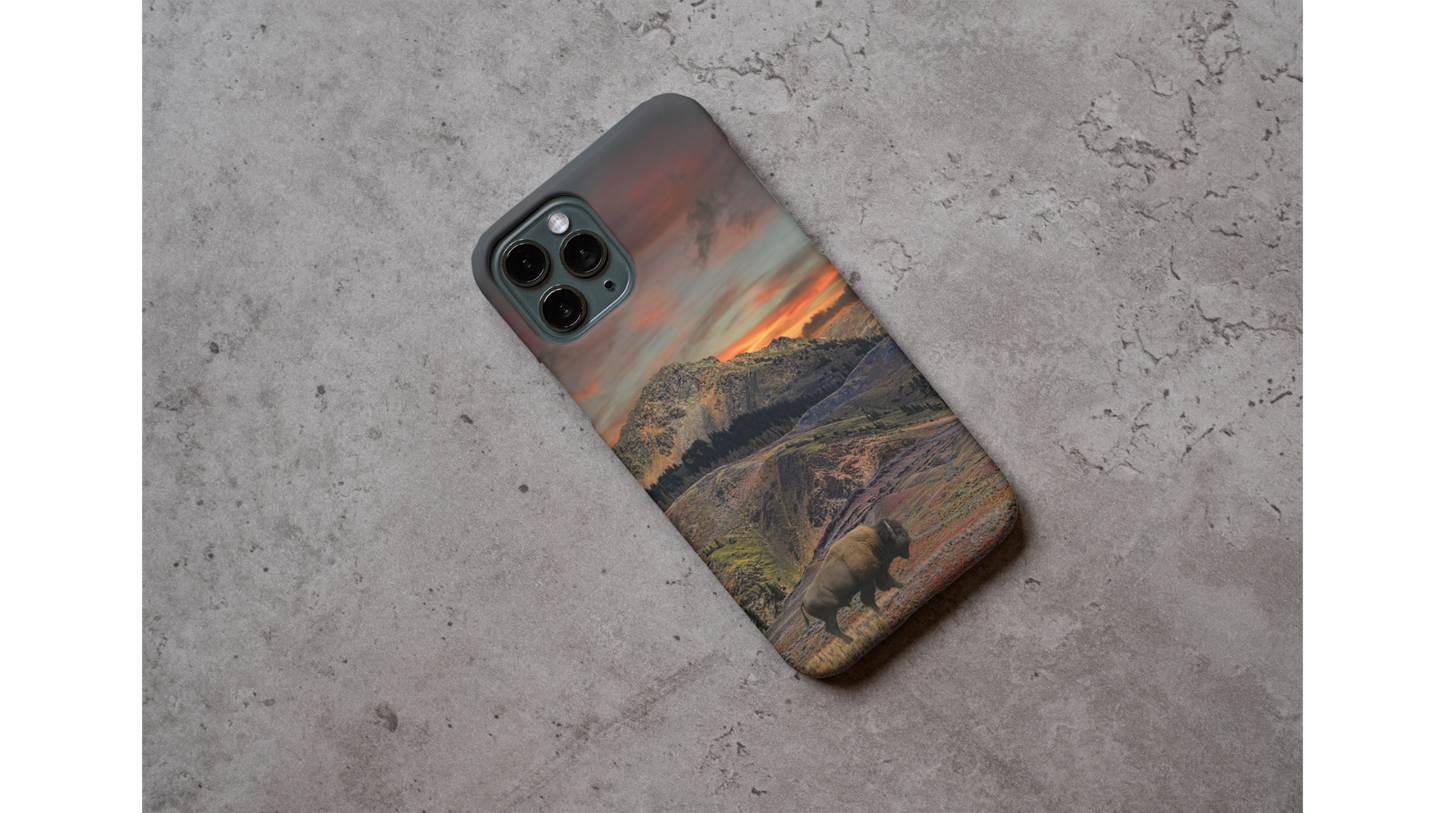 Case Bison Sunset - Cowboy Style