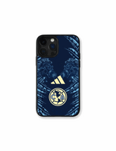Sleek dark Club América phone case with emblem and elegant details
