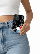 BTS autographs and colorful BT21 characters on phone case with Tata, Chimmy, and Cooky