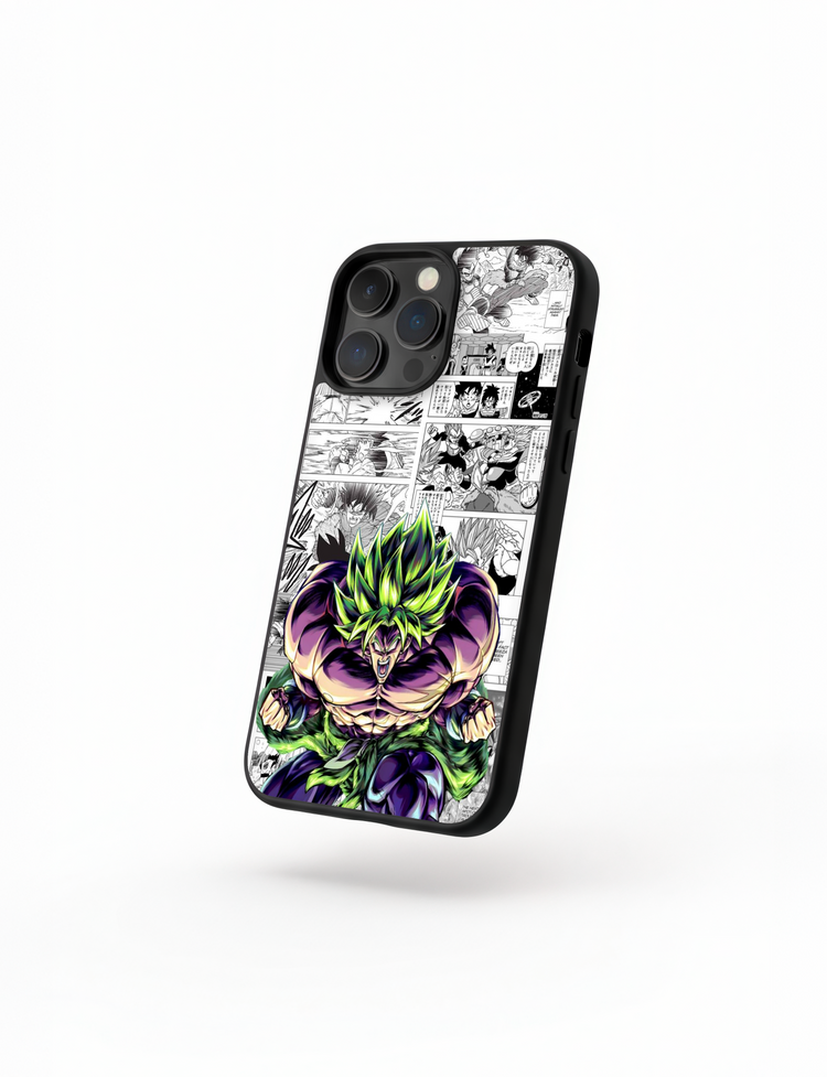 Case Broly Manga Style phone case inspired by Dragon Ball Z manga with detailed Broly design