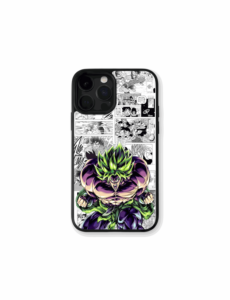 Case Broly Manga Style phone case inspired by Dragon Ball Z manga design