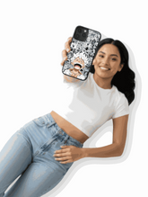Case Joy Boy Awakening de One Piece con diseño manga blanco y negro de Luffy en Gear Fifth