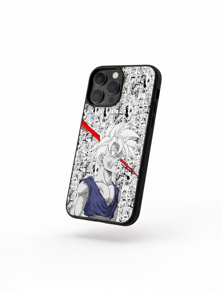 Case Gohan Manga style Dragon Ball Z phone case with iconic manga panels background