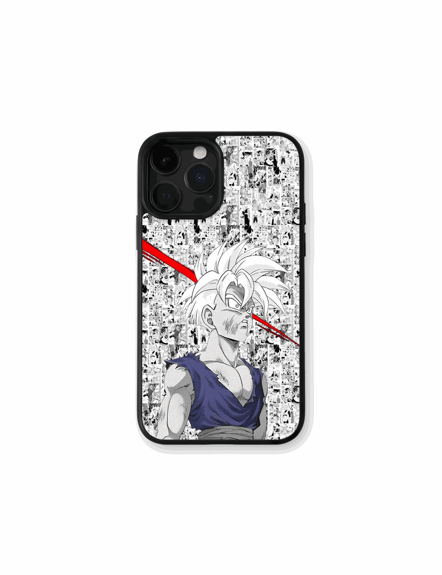 Case Gohan Manga style design with Dragon Ball Z manga panel background
