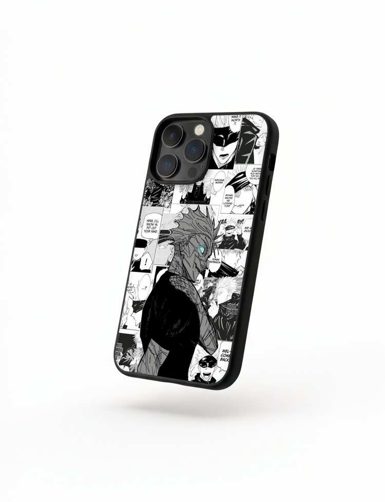 Case Sukuna-Gojo manga fusion artwork from Jujutsu Kaisen showcasing Sukuna&