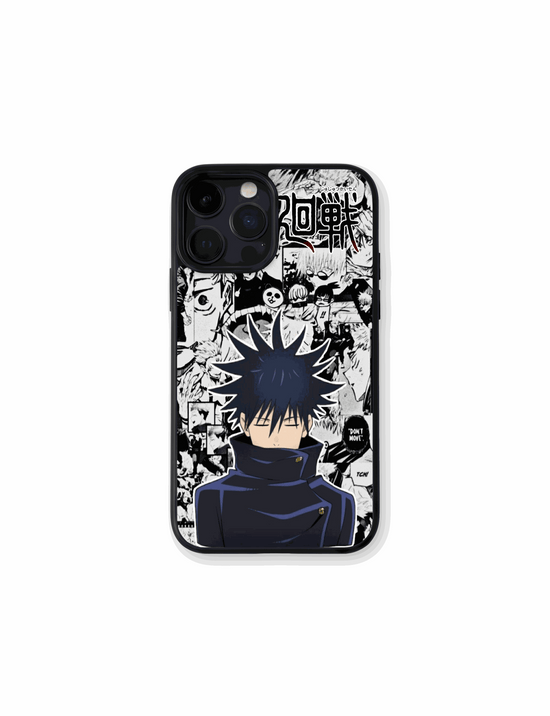 Case Fushiguro Manga Style showcasing shadow power from Jujutsu Kaisen, perfect for Megumi fans