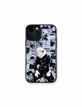 Case Itadori Manga style design featuring Jujutsu Kaisen character with Sukuna power and determined heart