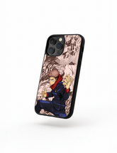 Case Itadori Intenso phone case inspired by Yuji Itadori from Jujutsu Kaisen displaying determination and courage design