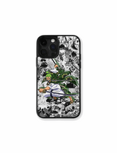 Funda móvil Caso Zoro Wano con diseño manga de One Piece y protección antigolpes premium
