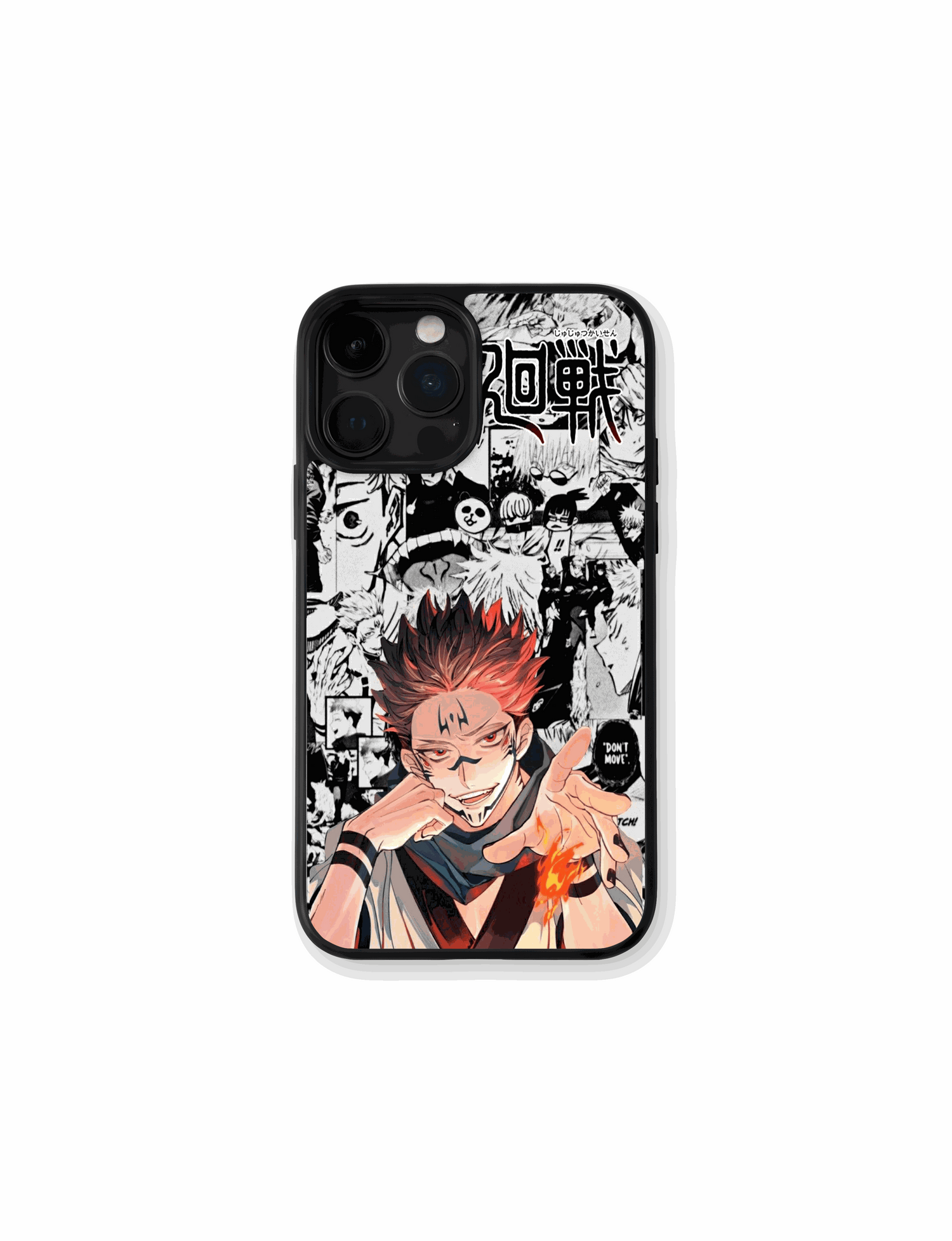 Case Sukuna Flame Style phone case featuring Jujutsu Kaisen design with flame and curse king motif