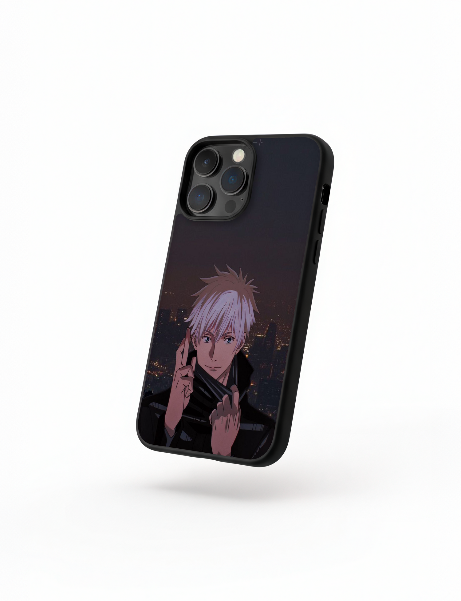Case Gojo Night Mode phone case featuring strongest sorcerer under city lights from Jujutsu Kaisen