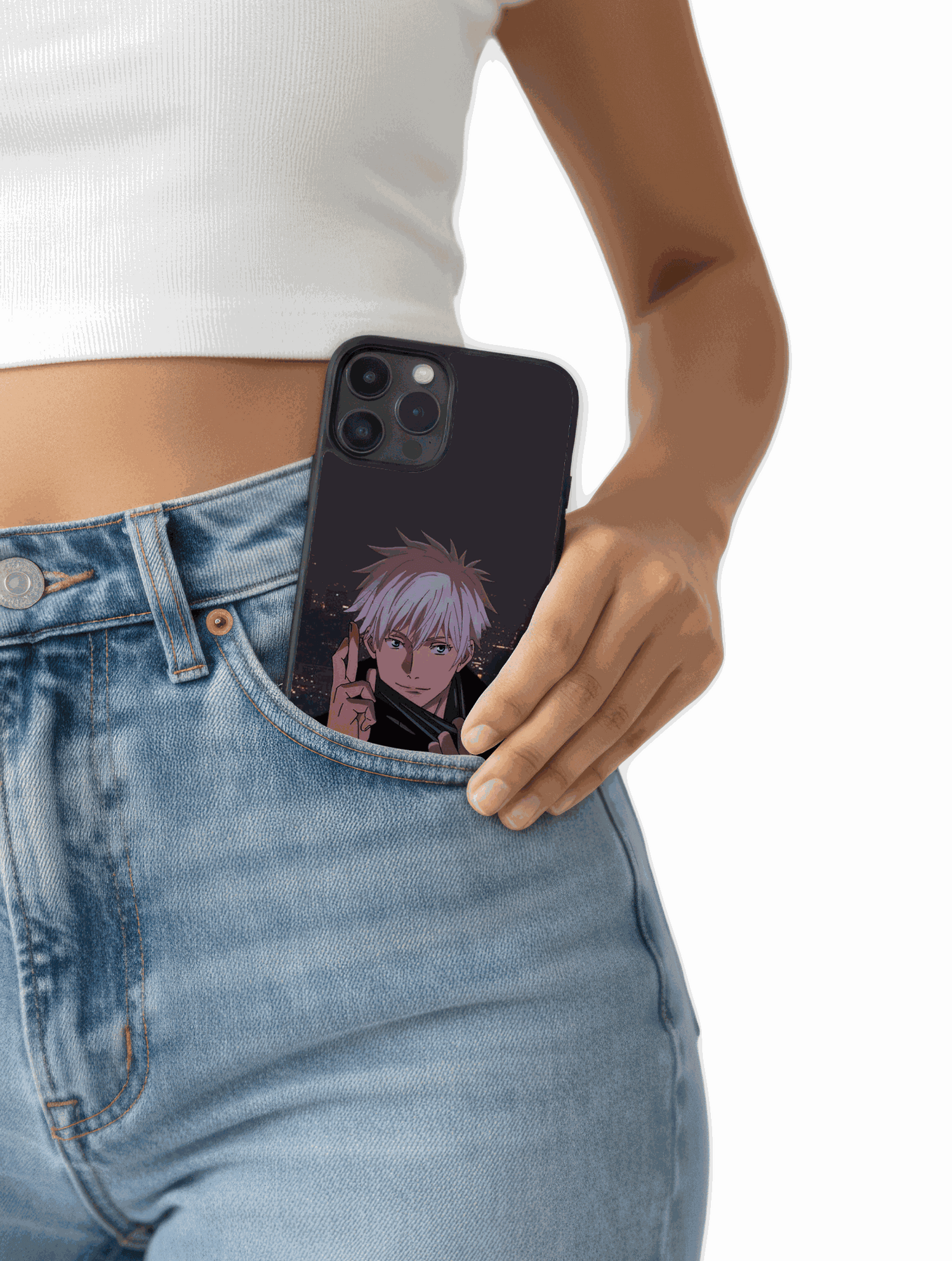 Case Gojo Night Mode phone case featuring Jujutsu Kaisen&