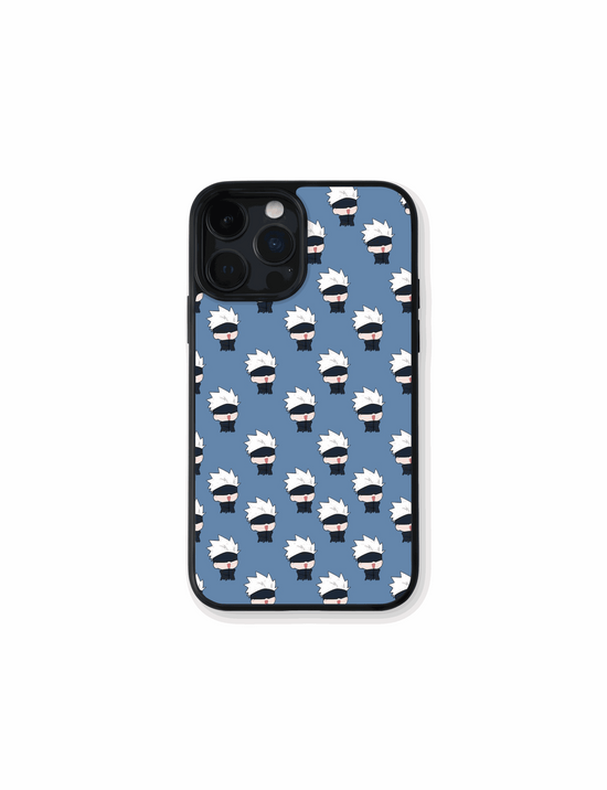 Case Gojo Mini Blue with cute mini Gojo pattern on sky blue background from Jujutsu Kaisen