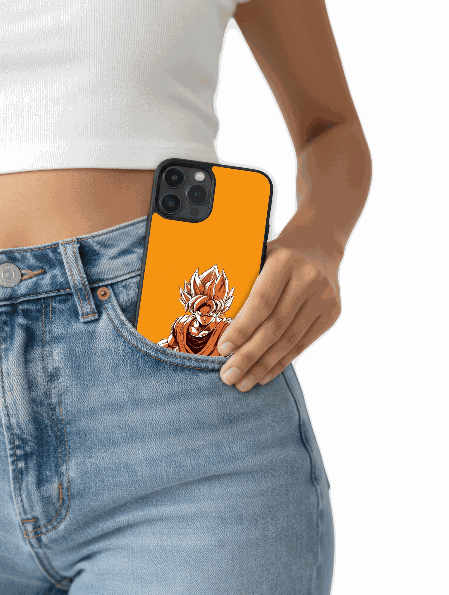 Case Goku Super Saiyan Dragon Ball Z phone case with clean and powerful design