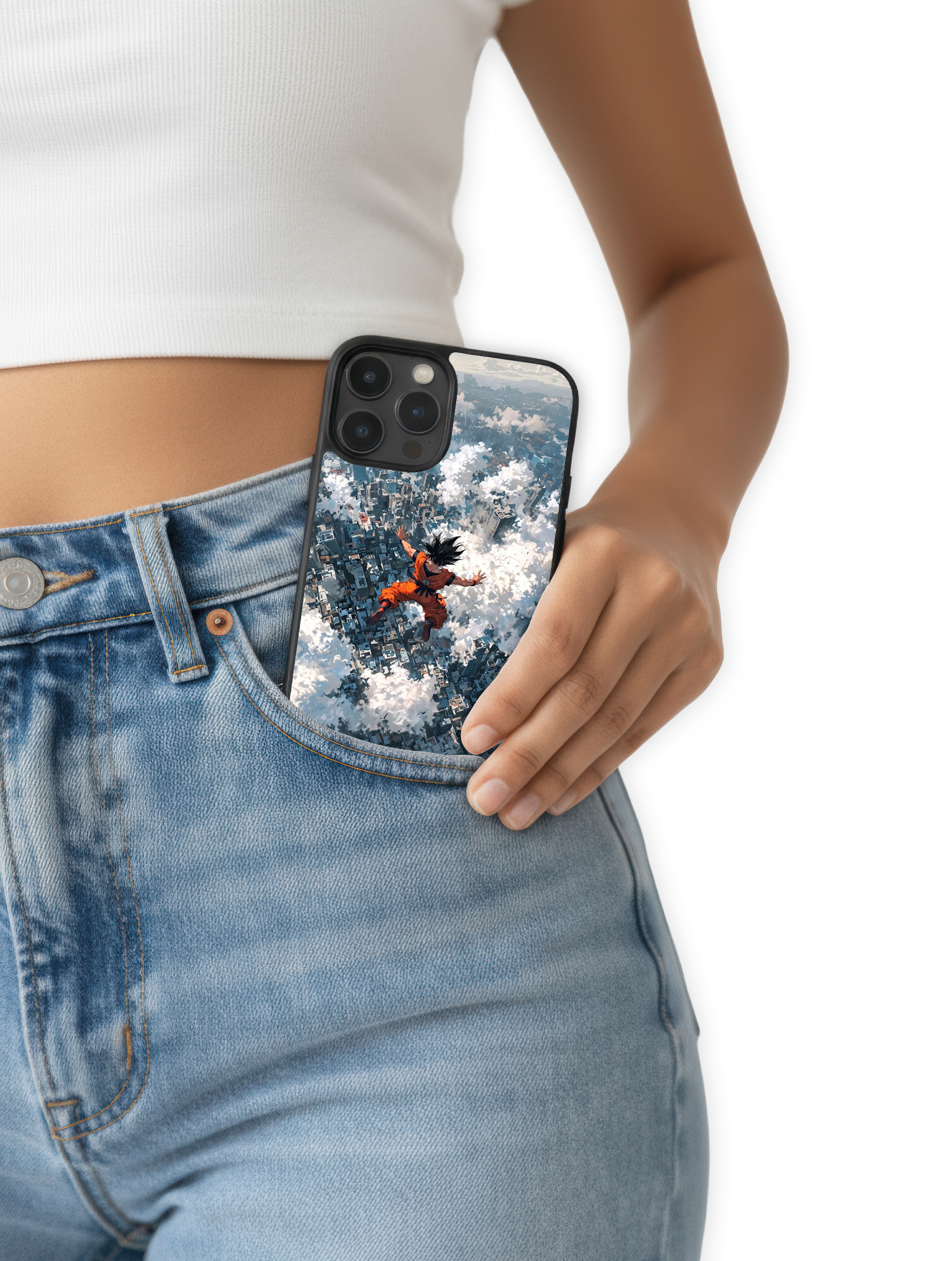 Goku Sobrevolando la Ciudad – Dragon Ball Z