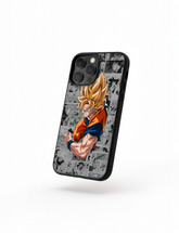 Case Goku Manga Style Dragon Ball Z explosive energy background