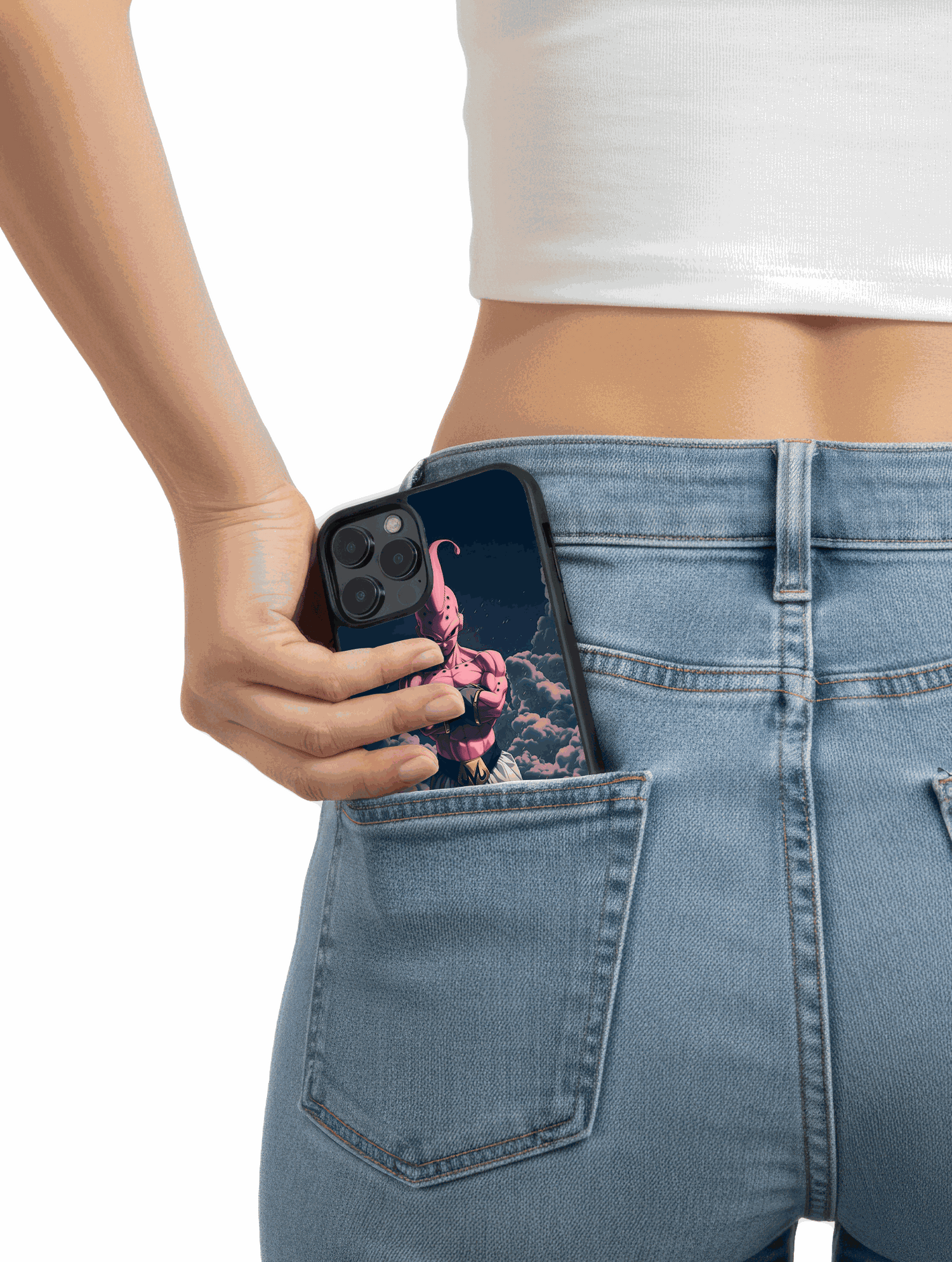 Case Majin Buu Overlord Style Dragon Ball Z phone case with dark, fierce design