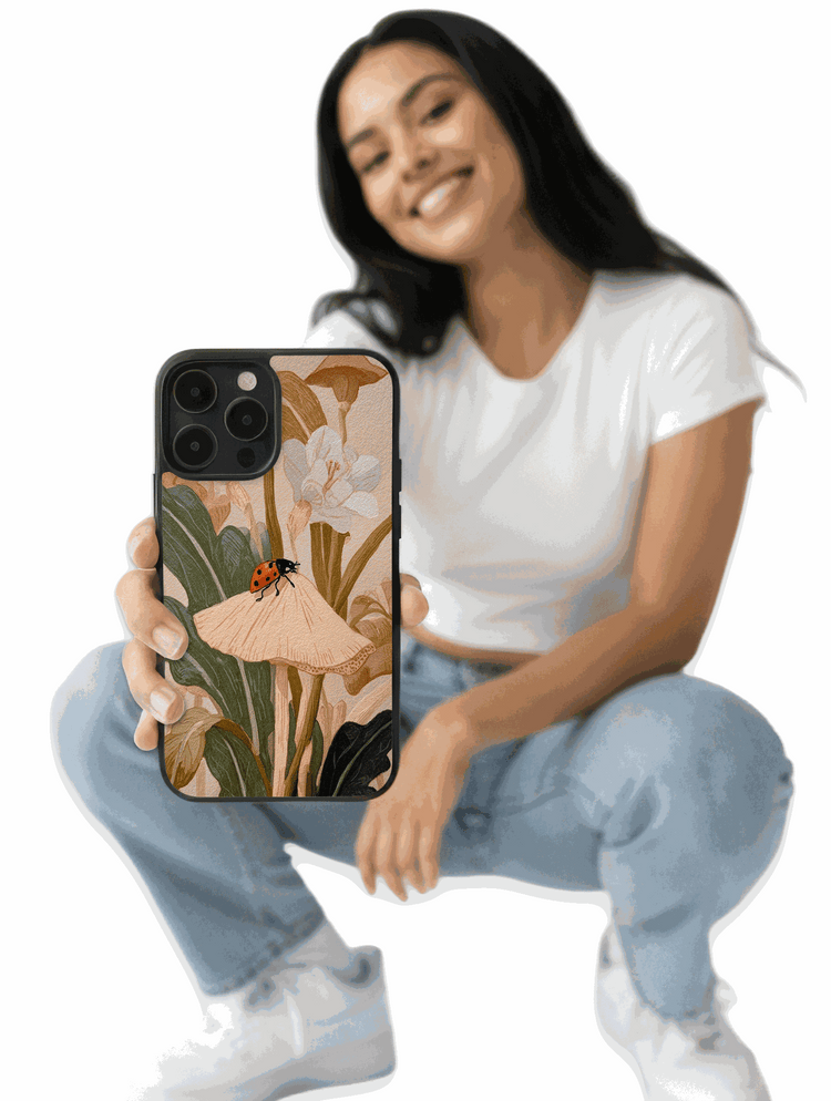 Vintage Ladybug & Botanical Art