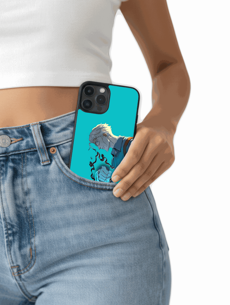 Case Kento Clean Power minimalistic design inspired by Jujutsu Kaisen for stylish overtime workers