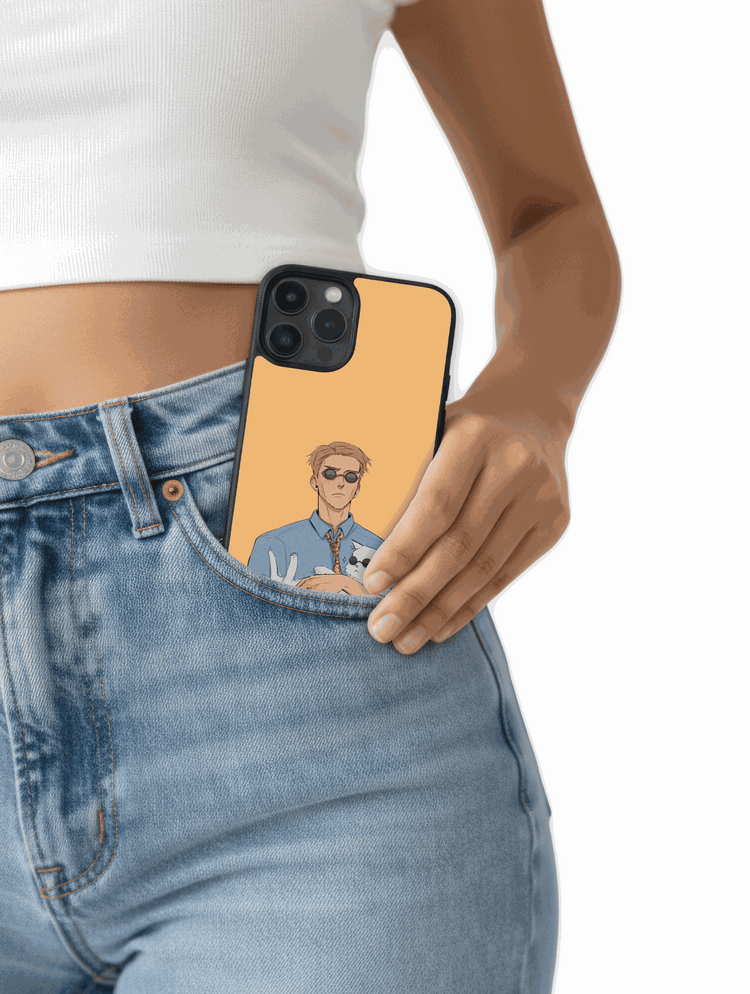 Case Kento & Cat Cool stylish design with Kento and a cool cat wearing sunglasses from Jujutsu Kaisen