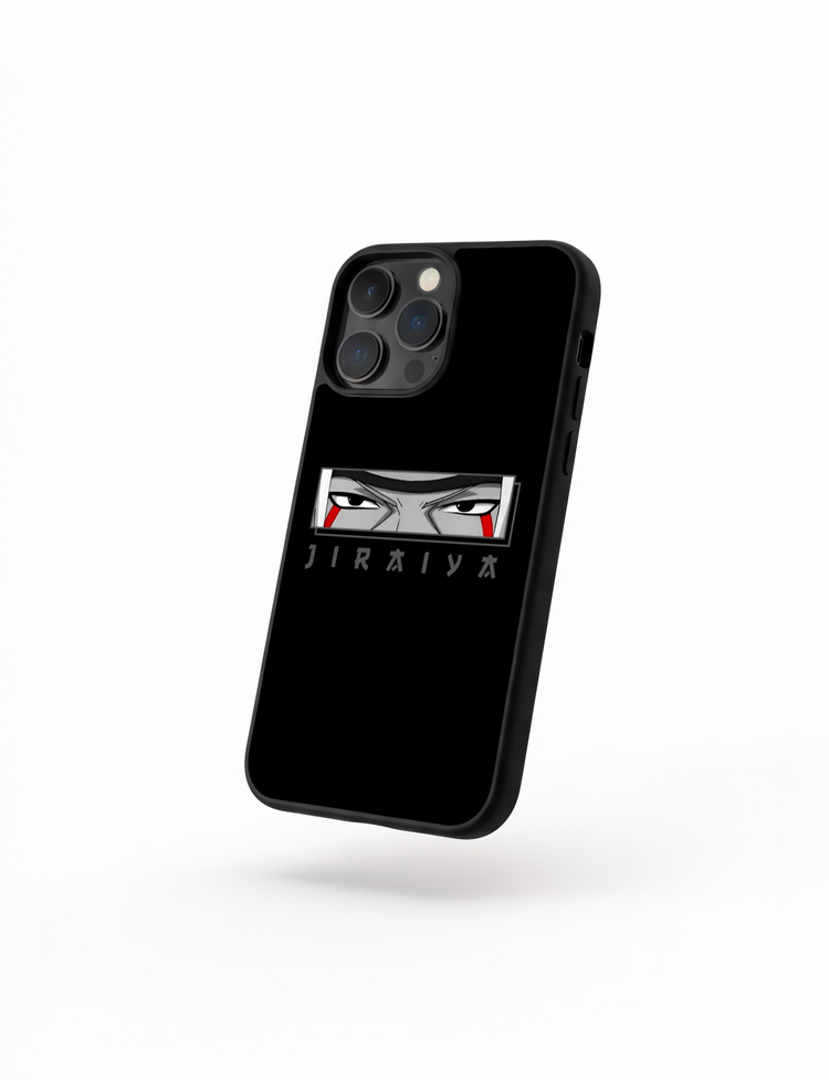 Funda de Jiraiya con ojos de sabio en diseño minimalista de Naruto