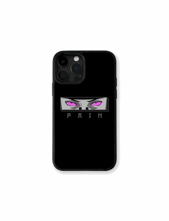 Case Pain Justicia Divina con ojos Rinnegan de Naruto, simbolizando dolor y cambio mundial.