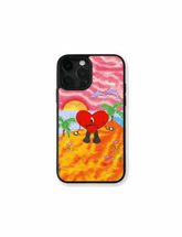 Vibrant Bad Bunny phone case with colorful design and beach vibes