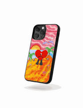 Colorful Bad Bunny phone case featuring vibrant summer design inspired by "Tití Me Preguntó" song