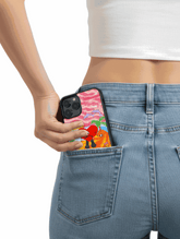 Colorful Bad Bunny phone case featuring vibrant pop culture design and durable protection