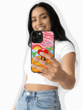 Colorful Bad Bunny phone case featuring vibrant summer design inspired by "Tití Me Preguntó" with durable protection and playful beach vibes