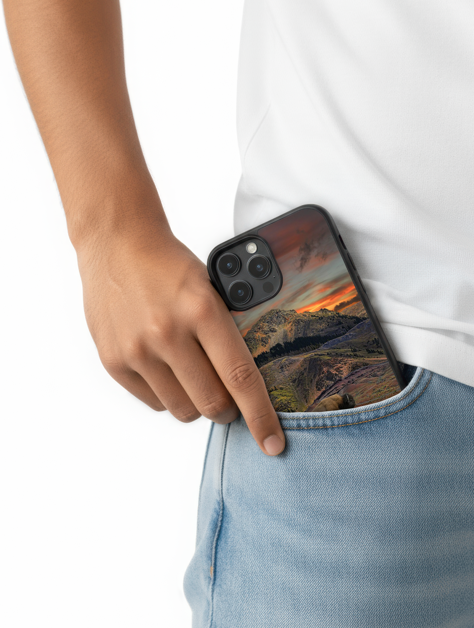 Case Bison Sunset - Cowboy Style