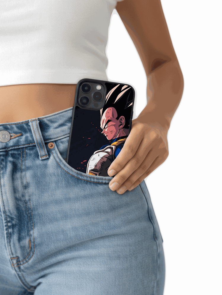 Case Vegeta Last Stand phone case featuring Dragon Ball Z warrior Vegeta in his final battle pose