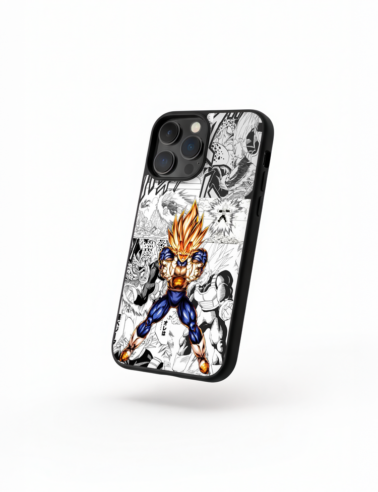 Case Vegeta Final Flash manga cover showing iconic Saiyan attack in Dragon Ball Z style