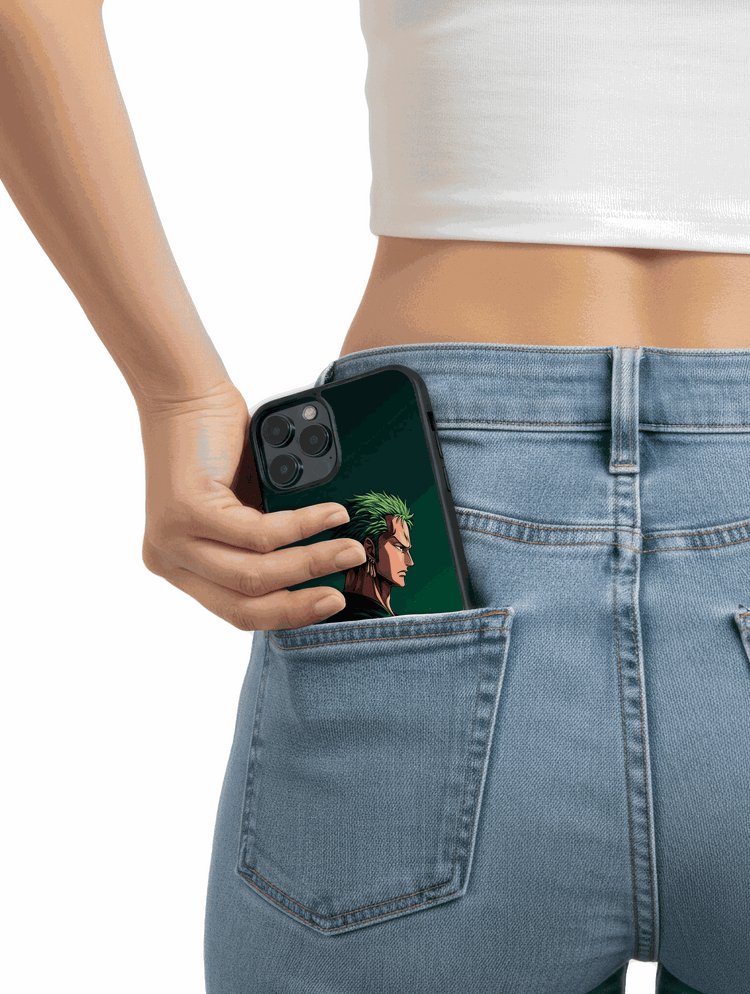 Funda Case Zoro Emerald Resolve con diseño inspirador y protección antigolpes premium de One Piece